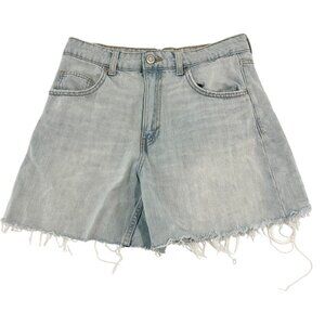 Zara Light Wash Denim High Rise Cut Off Shorts - Women's Size 4